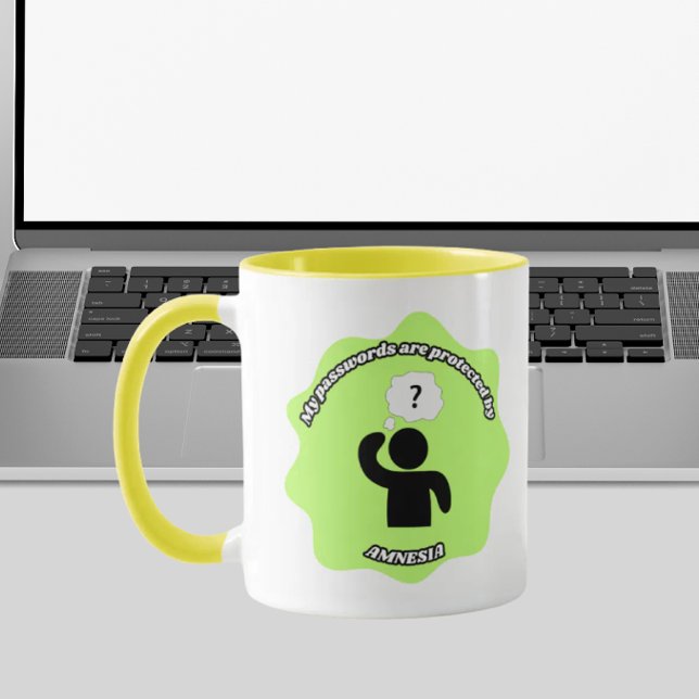 Caneca Minhas senhas estão protegidas pela amnésia (Criador carregado)