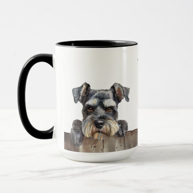 Caneca Miniatura, Cão-canino Schnauzer (Esquerda)