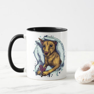 Caneca Miniatura Pinscher e pão de gengibre