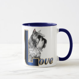 Caneca Miniatura Schnauzer LOVE