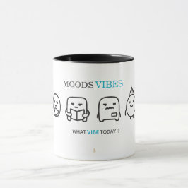 Caneca Minimal “Moods Vibes” Cute Line Art T-Shirt | Kali