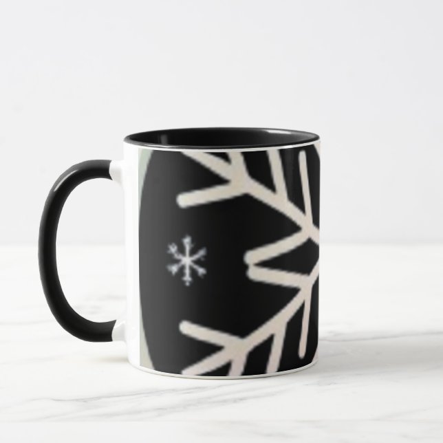Caneca Minimal Snowflake Icon –  Winter Holiday design  (Esquerda)