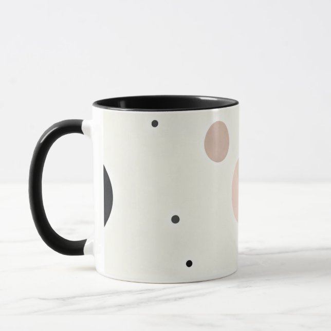 Caneca Minimal Winter Dot Pattern, Soft Cozy Neutrals (Esquerda)
