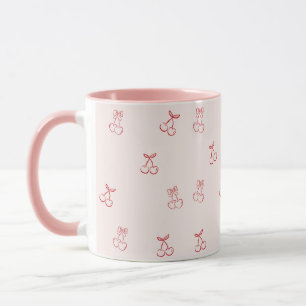 Caneca Minimalismo de Contorno de Cereja