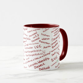 Caneca Minimalist Anatomy Pattern Medical Professional Mu