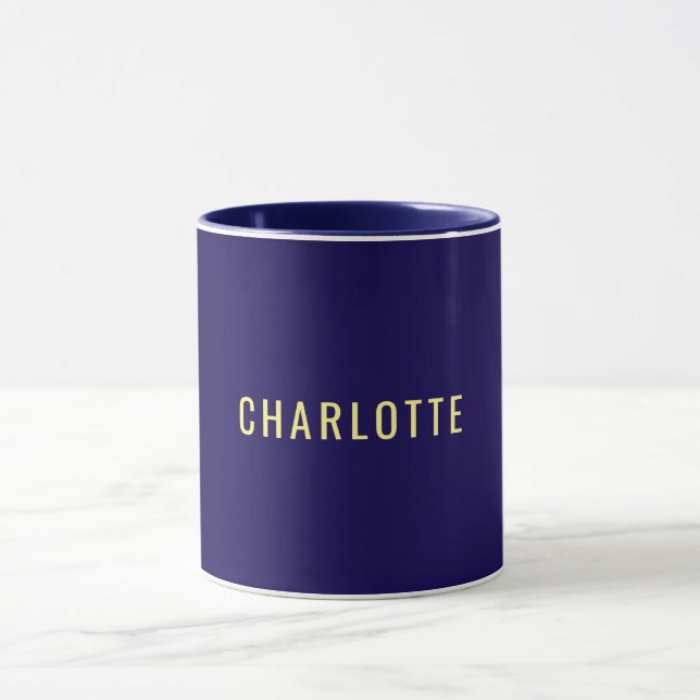 Caneca Minimalist Classical Professional Blue Color Name (Centro)