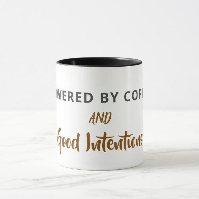 Caneca Minimalist Coffee Quote Postcard | Funny Good Inte (Centro)