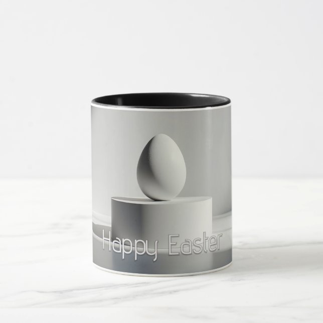 Caneca Minimalist Easter Egg on Modern Pedestal (Centro)