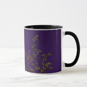 Caneca Minimalista Folhas de Saltbush Céu Moldura