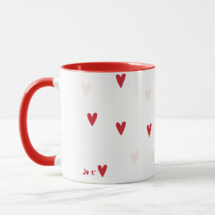 Caneca Minimalista “Je t’❤️”