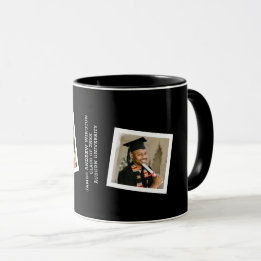 Caneca Minimalista Preto & Branco 2 Fotos em Moldura de G