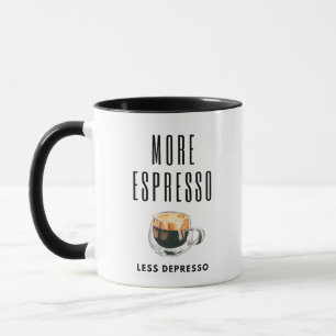 Caneca Minimizador Mais Espresso Engraçado Café Estético