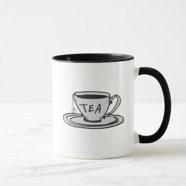 Caneca Mínimo de Desenho do Tea Lover (Direita)