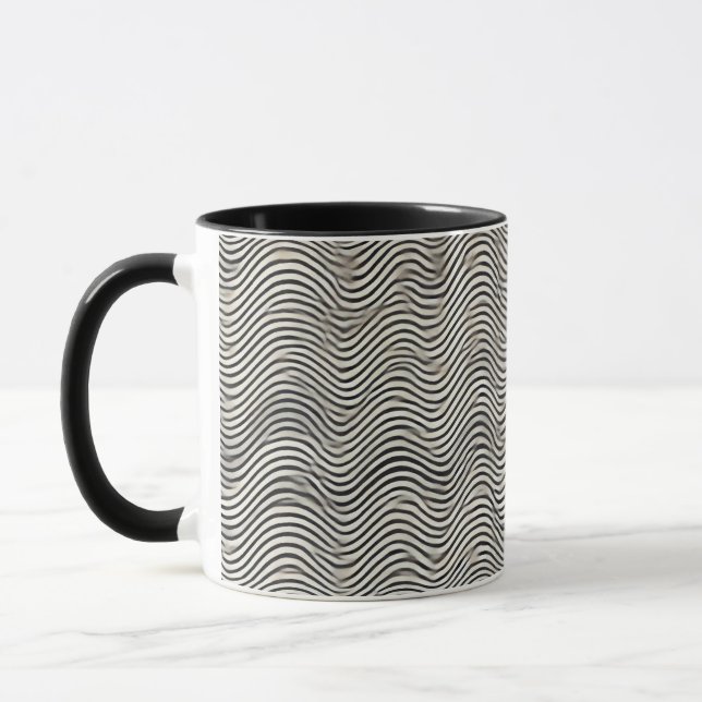 Caneca Mínimo de Ondas de Café (Esquerda)