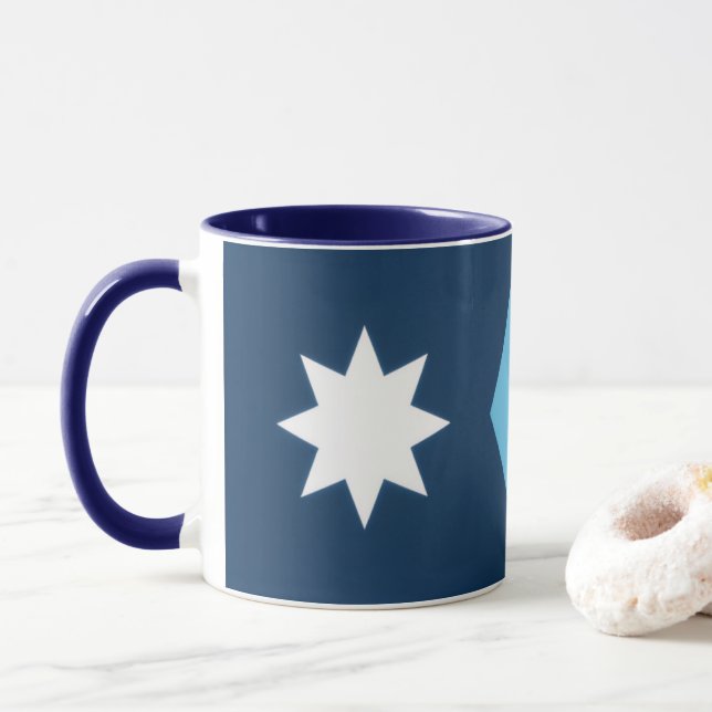 Caneca Minnesota New State Flag North Star MN (Com Donut)
