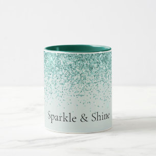Caneca Mint Glitter Sparkle
