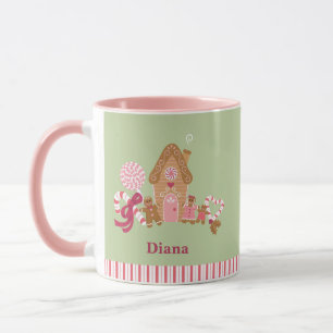 Caneca Mint Rosa, Bonito, Caneta, Pão-Pão, Pão-Pão