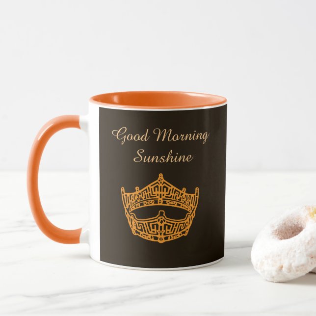 Caneca Miss America Good Morning Sunshine Crown Mug (Com Donut)