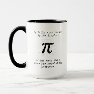 Caneca Missão Diária: Tornar a Matemática Compreensível p