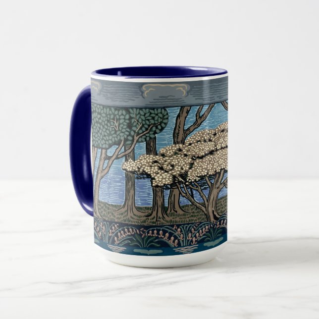 Caneca Mission, Arts & Crafts May Tree by Walter Crane (Frente Esquerda)