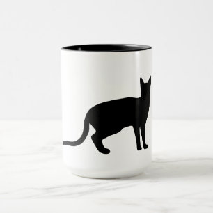 Caneca Mística do Felino: Uma Silhueta Gato Elegante