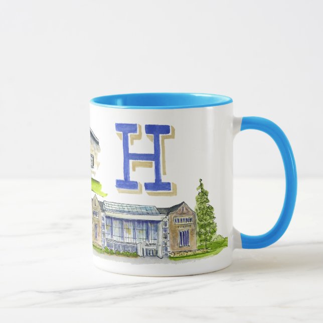 Caneca Mistura da faculdade de Hamilton das construções (Direita)