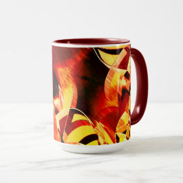Caneca Mistura de amarelinho com vermelho escuro, forte l