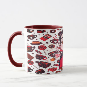 Caneca Mistura de Dia das Bruxas Maçã e Drácula