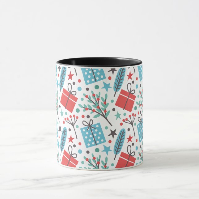 Caneca Mistura de Natal e Padrão de Oferta (Centro)