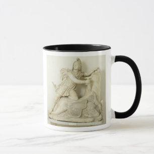 Caneca Mithras que sacrifica a Bull, alivio de mármore,