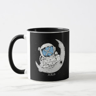 Caneca Moa de Astronauta de Cuta Criptomoeda XRP Memória