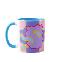 Caneca Mod Bolhas E Blocos Pastel