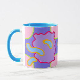 Caneca Mod Bolhas E Blocos Pastel