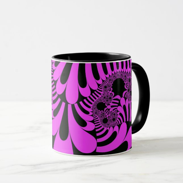 Caneca Mod rosa e preto (Frente Esquerda)