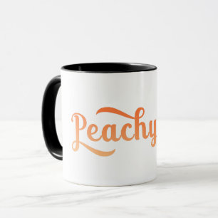Caneca Moda Gráfica Vintage Tipo Retro PÊSSEGO