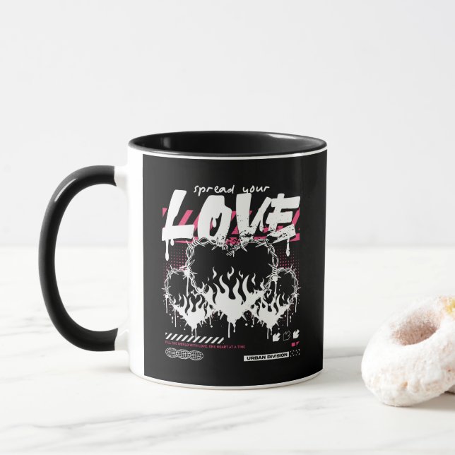 Caneca Moda Urbana Espalhe Seu Amor (Com Donut)