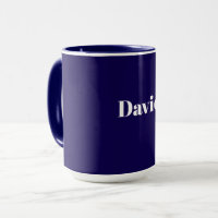 Modelo Azul Marinho, Texto Branco, Personalizável,