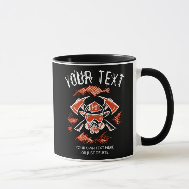 Caneca Modelo de Desenho Legal do Bombeiro (Direita)