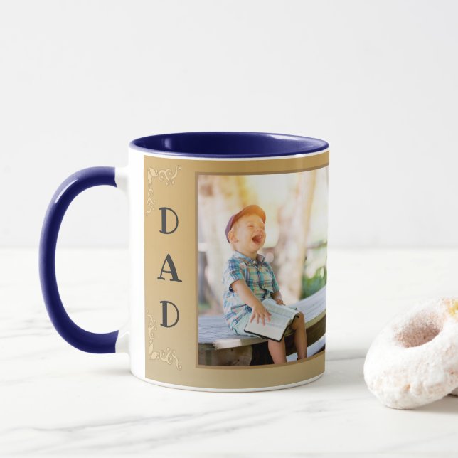 Caneca Modelo De Fotografia De Texto De Aniversário Ou Di (Com Donut)