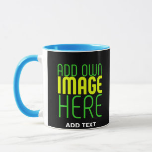 CANECA MODELO DE TEXTO DE IMAGEM NEGRA SIMPLES EDITÁVEL M