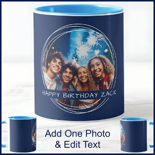 Caneca Modelo Photo Message Keepsasasak Marinho de aniver