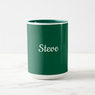 Caneca Modelo Verde Escuro, texto branco,