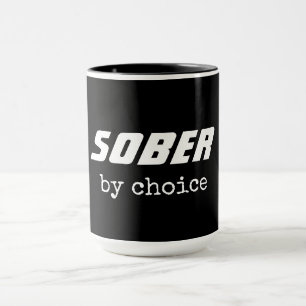 Caneca Modere pela escolha, tipografia da sobriedade