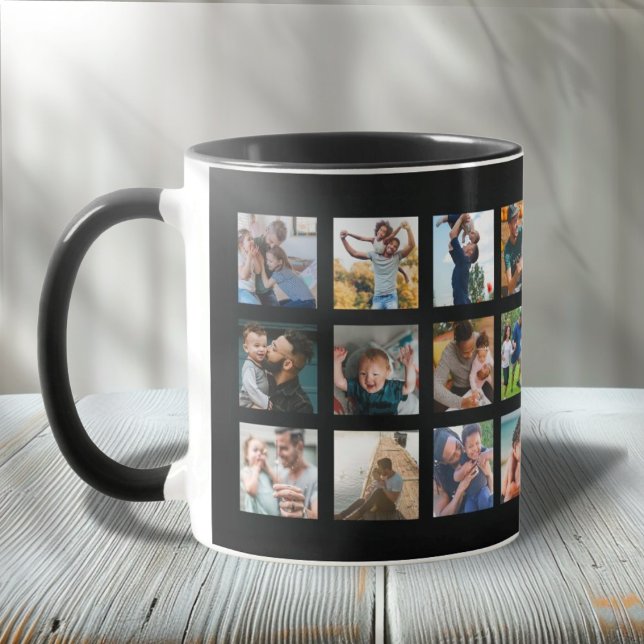 Caneca Modern 24 Insta Photo Collage Keepsasait (Criador carregado)