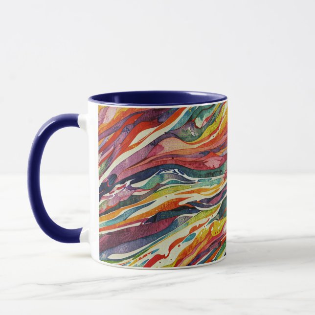 Caneca Modern abstract geometric digital pattern 40 (Esquerda)