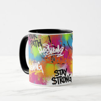 Caneca Modern Abstract Graffiti Art Personalized Gift Mug