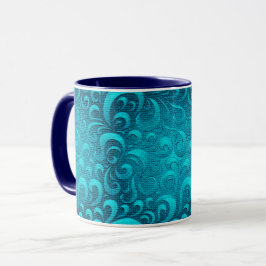 Caneca Modern Aqua Blue Trendy