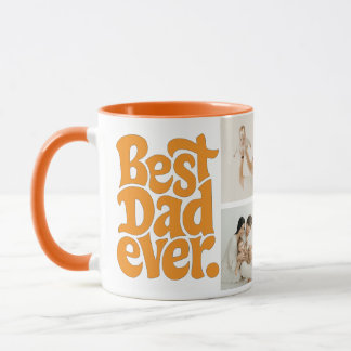 Caneca Modern Best Dog Dad Photo