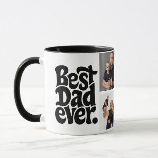 Caneca Modern Best Dog Dad Photo