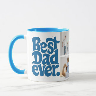 Caneca Modern Best Dog Dad Photo